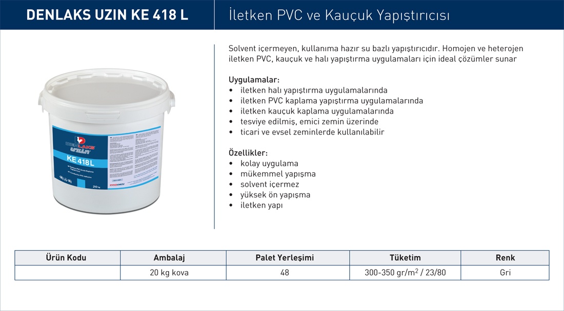 KE 418 L İletken PVC ve Kauçuk Yapıştırıcısı